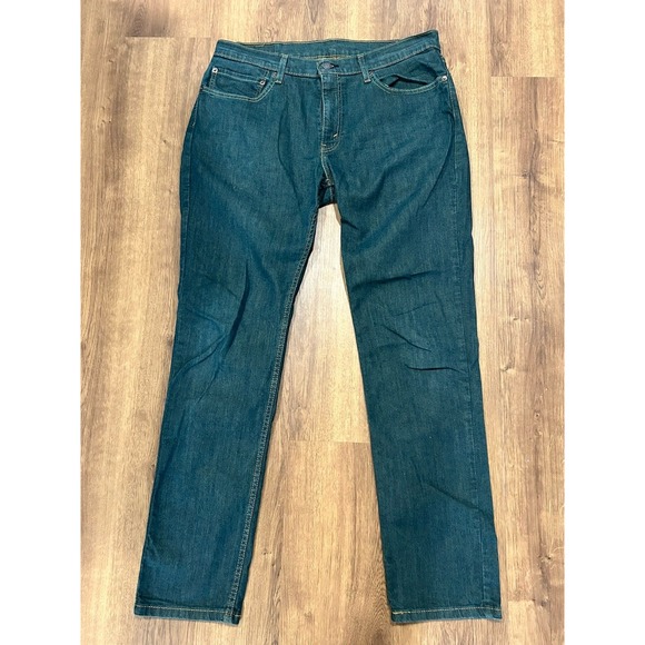 Levi's 511 Mens Blue Belt Loops 5‎ Pocket Design Denim Straight Jeans Sz W34x32 - Picture 1 of 6